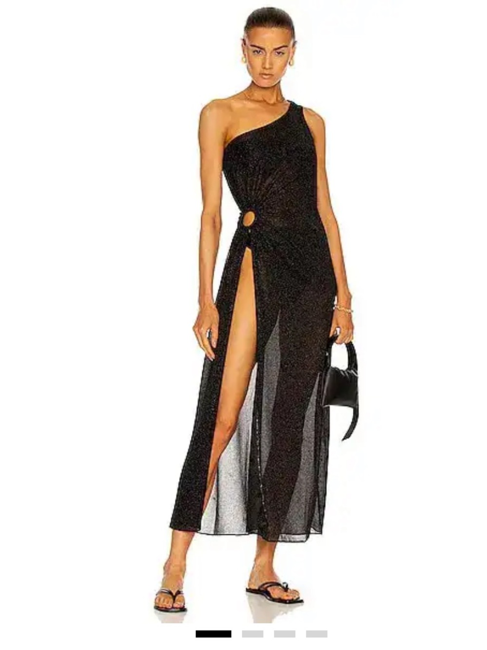 OSEREE Lumiere One Shoulder Ring Dress